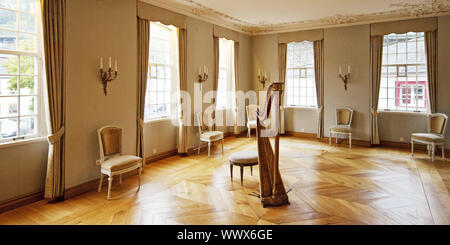 Rote Haus, Stiftung Scheibler Museum, Monschau, Eifel, Nordrhein-Westfalen, Deutschland, Europa Stockfoto