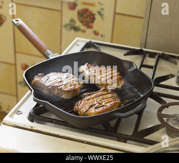Leckere und saftige Steaks Stockfoto