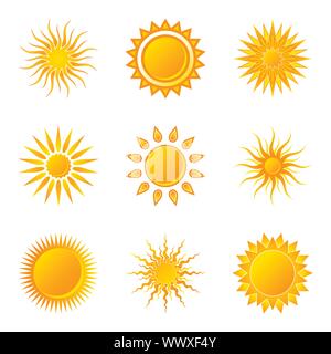 Sonne-Symbole Stock Vektor