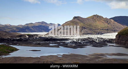 Gletscher im Nationalpark Vatnajoekull Svinafellsjoekull, Osten Island, Island, Europa Stockfoto