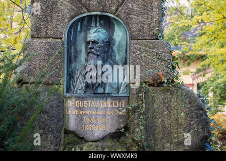 Denkmal Oberbürgermeister der Stadt Quedlinburg Gustav Brecht Stockfoto