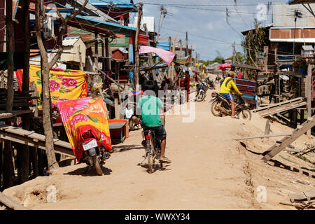 Slums in Siem Reap, Kambodscha, etwas außerhalb des touristischen Bereich Stockfoto