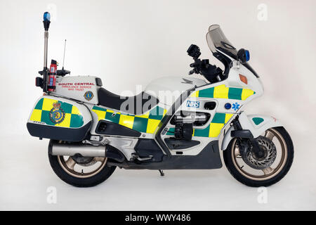 2001 Honda ST1100 Pan European Krankenwagen Bike. Stockfoto