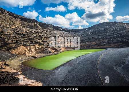 Charco de Los Clicos, Lanzarote, Kanarische Inseln, Spanien Stockfoto