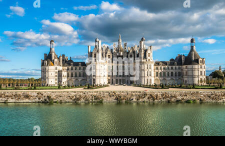 Chateau de Chambord, die größte Burg in das Tal der Loire, Frankreich Stockfoto