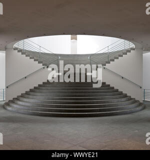 Treppe im Kunstmuseum Bonn, Architekten Axel Schultes, Bonn, Nordrhein-Westfalen, Deutschland Stockfoto