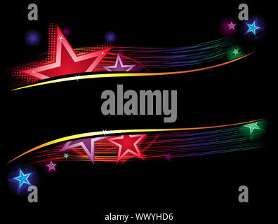 Sterne in Farbe Stockfoto