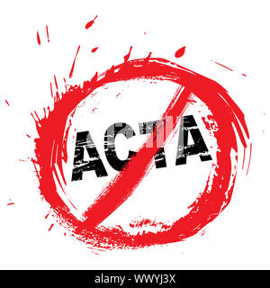 Kein ACTA-symbol Stockfoto