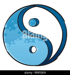 Künstlerische Yin-Yang-symbol Stockfoto