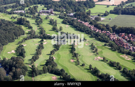 Luftaufnahme von Vale Royal Abbey Golf Club, Northwich, Cheshire, Großbritannien Stockfoto