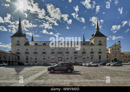 Ducal Palast von Lerma, Burgos, Kastilien und León, aus dem 17. Jahrhundert verwandelte sich in eine der Nationalen Tourismus Paradores der staatlichen spanischen Hotelkette Stockfoto