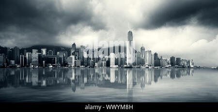 Wolkenkratzer am Victoria Harbour, Hongkong Stockfoto