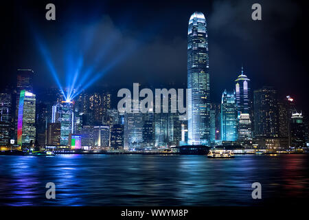 Hong Kong Lightshow Stockfoto