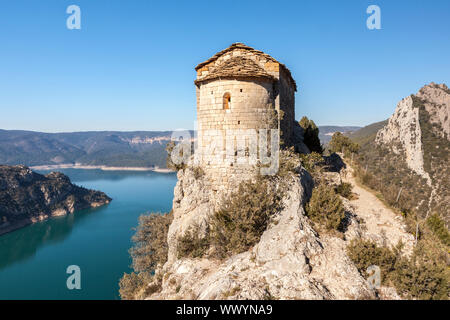 Kapelle von La Pertusa in Congost de Montrebei, Serra del Montsec, La Noguera, Lleida, Spanien Stockfoto