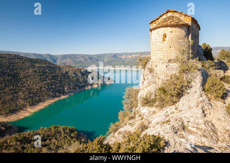 Kapelle von La Pertusa in Congost de Montrebei, Serra del Montsec, La Noguera, Lleida, Spanien Stockfoto