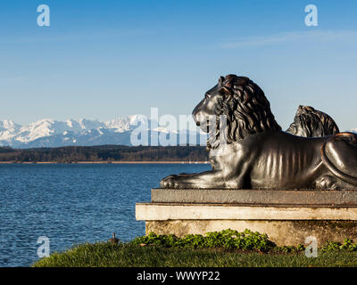 Ein Bild von der Starnberger See in Bayern - Tutzing Stockfoto