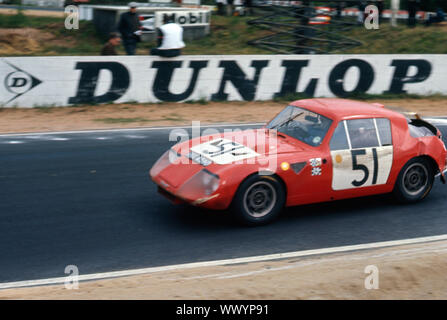 Austin-Healey Sprite, Bäcker - Hecken 1967, 24 Stunden von Le Mans. Stockfoto