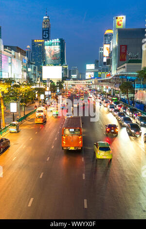 Central World Plaza im Bezirk Pathum Wan von Bangkok, am besten bekannt für seine Einkaufszentren Stockfoto