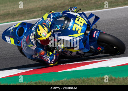 JOAN MIR, spanische Reiter Nummer 36 für SUZUKI TEAM IN DER MOTOGP während Freitag Freies Training (FP1-FP2) Der Motogp von San Marino und die Riviera von Rimini, Stockfoto