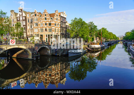 Brouwersgracht Kanal, Amsterdam, Nordholland, Niederlande, Europa Stockfoto