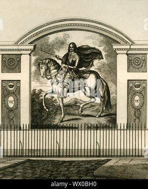 "William, Graf von Craven', (1791). Porträt der Englischen royalistischen Soldaten William Craven (1606-1697), 1 Craven: Auf der Sir William Craven, Oberbürgermeister von London, gewann großen Ruf als Soldat unter Heinrich Prinz von Orange und Gustavus Adolphus König von Schweden, er die starke Festung von Crulznack [Bad Kreuznach] in Deutschland fand im Sturm, das ist einer der außergewöhnlichsten Aktionen in der Geschichte des Großen Gustavus, der ihn zum Ritter geschlagen, als er verwundet und vor der Festung. [Nathaniel Smith, London, 1791] Stockfoto