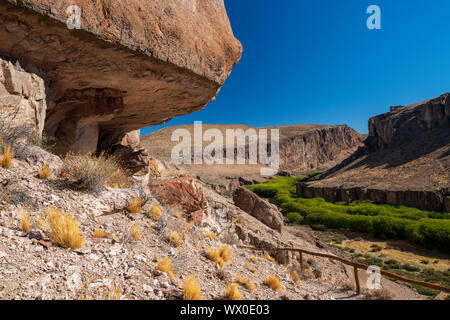 Pinturas Canyon, Höhle der Hände, UNESCO-Weltkulturerbe, Patagonien, Provinz Santa Cruz, Argentinien, Südamerika Stockfoto