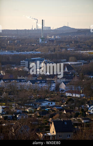 Blick vom Tippelsberg in Bochum die sockpile Scholven in Gelsenkirchen, Deutschland, Europa Stockfoto