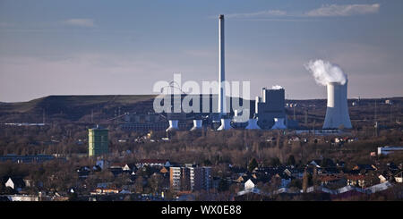 Blick auf das Kohlekraftwerk Herne-Baukau vom Tippelsberg in Bochum, Deutschland, Europa Stockfoto