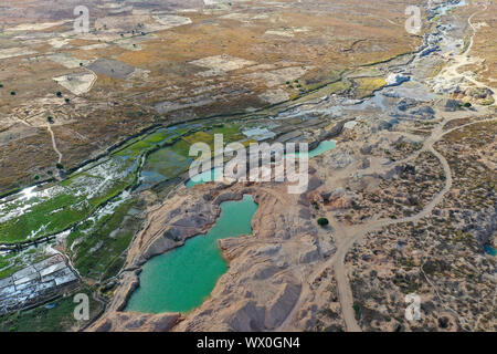 Ilakaka sapphire Mine, einer der Erde größte bekannte alluvialen sapphire Einlagen, Ilakaka, ihorombe Region, Madagaskar, Afrika Stockfoto