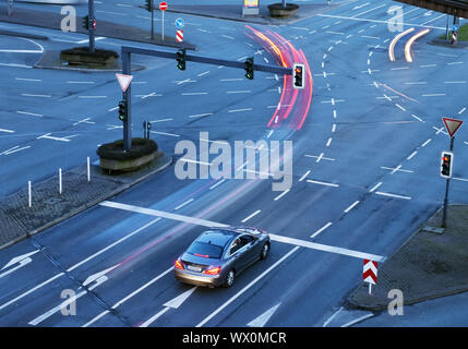 Verkehr am Alter Markt, Barmen, Wuppertal, Nordrhein-Westfalen, Deutschland, Europa Stockfoto