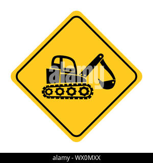 Bagger Schild Stockfoto