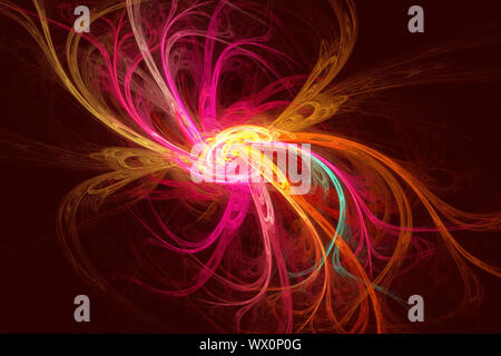 Fraktal Bild: abstrakte Blume. Stockfoto