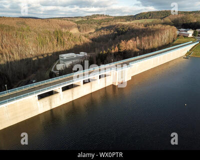 Gottleuba Dam, Dam, Behälter Stockfoto