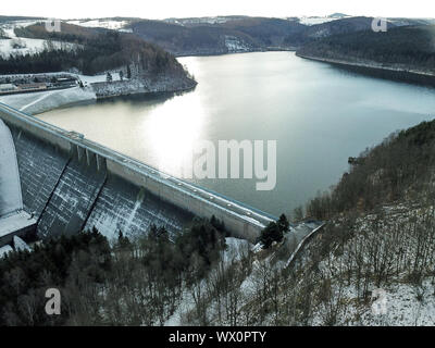 Gottleuba Dam, Dam, Behälter Stockfoto