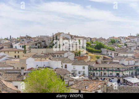 Chinchon. Madrid, 14. April 2017. Spanien. Mittelalterlicher Markt, Plaza de Chinchon, wo der Markt entwickelt. Stockfoto