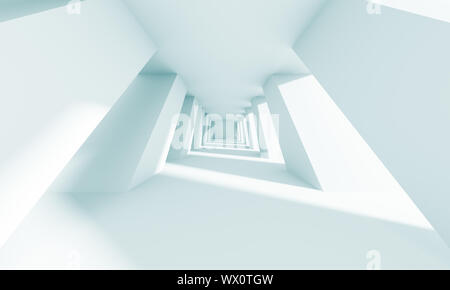3D-Darstellung der Blauen futuristische Architektur Hintergrund Stockfoto