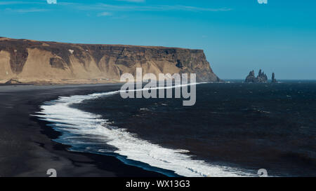 Schwarzen Sand Strand, Island Stockfoto