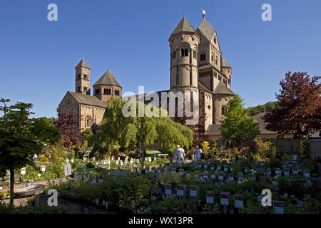 Abtei Maria Laach, Ansicht vom Kloster kindergarten Glees Rheinland-Pfalz, Deutschland, Europa Stockfoto