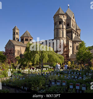 Abtei Maria Laach, Ansicht vom Kloster kindergarten Glees Rheinland-Pfalz, Deutschland, Europa Stockfoto