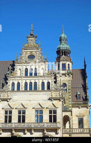 Alte Bank Gebäude am Domshof in Bremen. Stockfoto