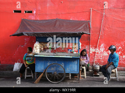 Indonesische Foodstall, Jl. Malioboro Yogyakarta, 2010 Stockfoto