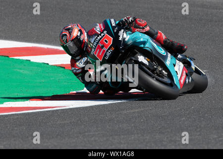 FABIO CRASHDOWN, FRANCH RIDER NUMMER 20 FÜR YAMAHA PETRONAS in der Motogp am Samstag das Freie Training & Qualifikation Der Motogp von San Marino und Stockfoto