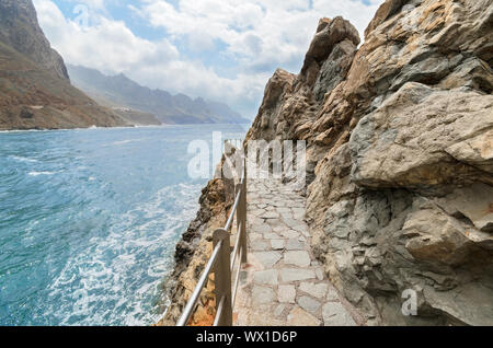 Roque de las Bodegas in Taganana Küste Stockfoto