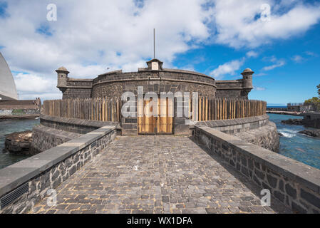 Mittelalterliche Festung Burg von St Jhon Täufer, im Jahr 1643 in Santa Cruz de Tenerife, Kanarische Inseln, Spanien. Stockfoto