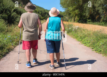 Senior Paar auf Wanderung Stockfoto