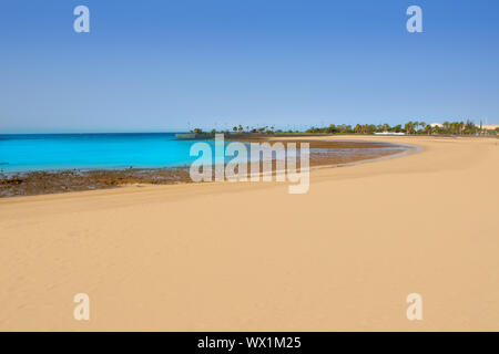 Arrecife Lanzarote Playa del Reducto Beach Luftaufnahme in Kanarische Inseln Stockfoto