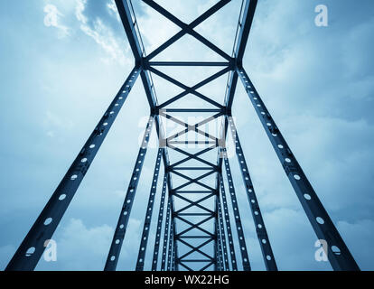 Stahlkonstruktion Brücke closeup Stockfoto