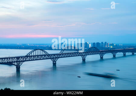 Jiujiang Jangtse Brücke Stockfoto