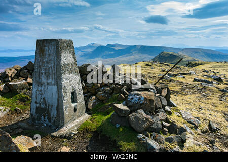 Die trotternish ridge Blick nach Süden vom Gipfel des Ben Edra, Isle of Skye, Schottland, Großbritannien Stockfoto