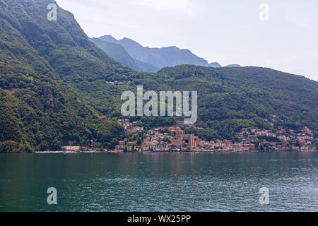 Italienische Gemeinde Campione d'Italia an den Luganer See Stockfoto